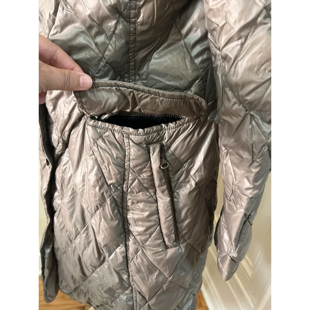 Jan Mayen Beige Goose Down Long Puffer Jacket Italian Size 46 (US‎ 12)